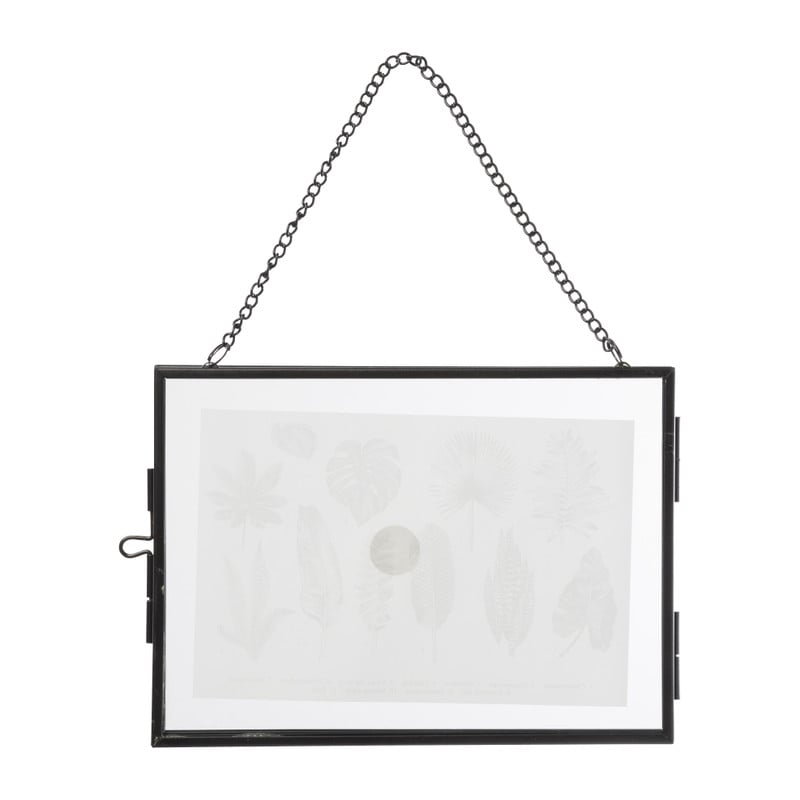 Fotolijst aan ketting liggend - zwart -13x18 cm