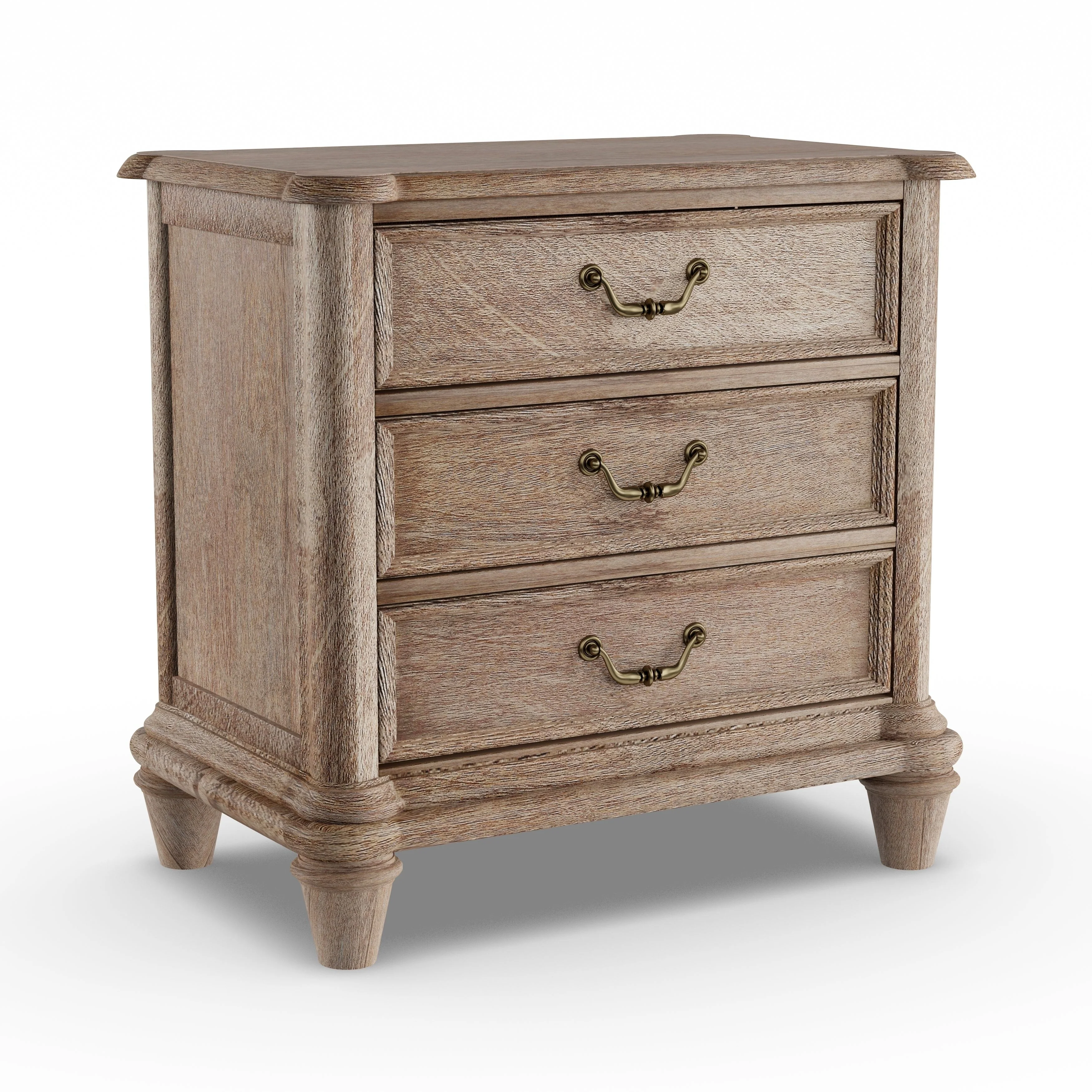 Fusi Traditional Brown 2-Drawer Solid Wood Nightstand by Furniture of America