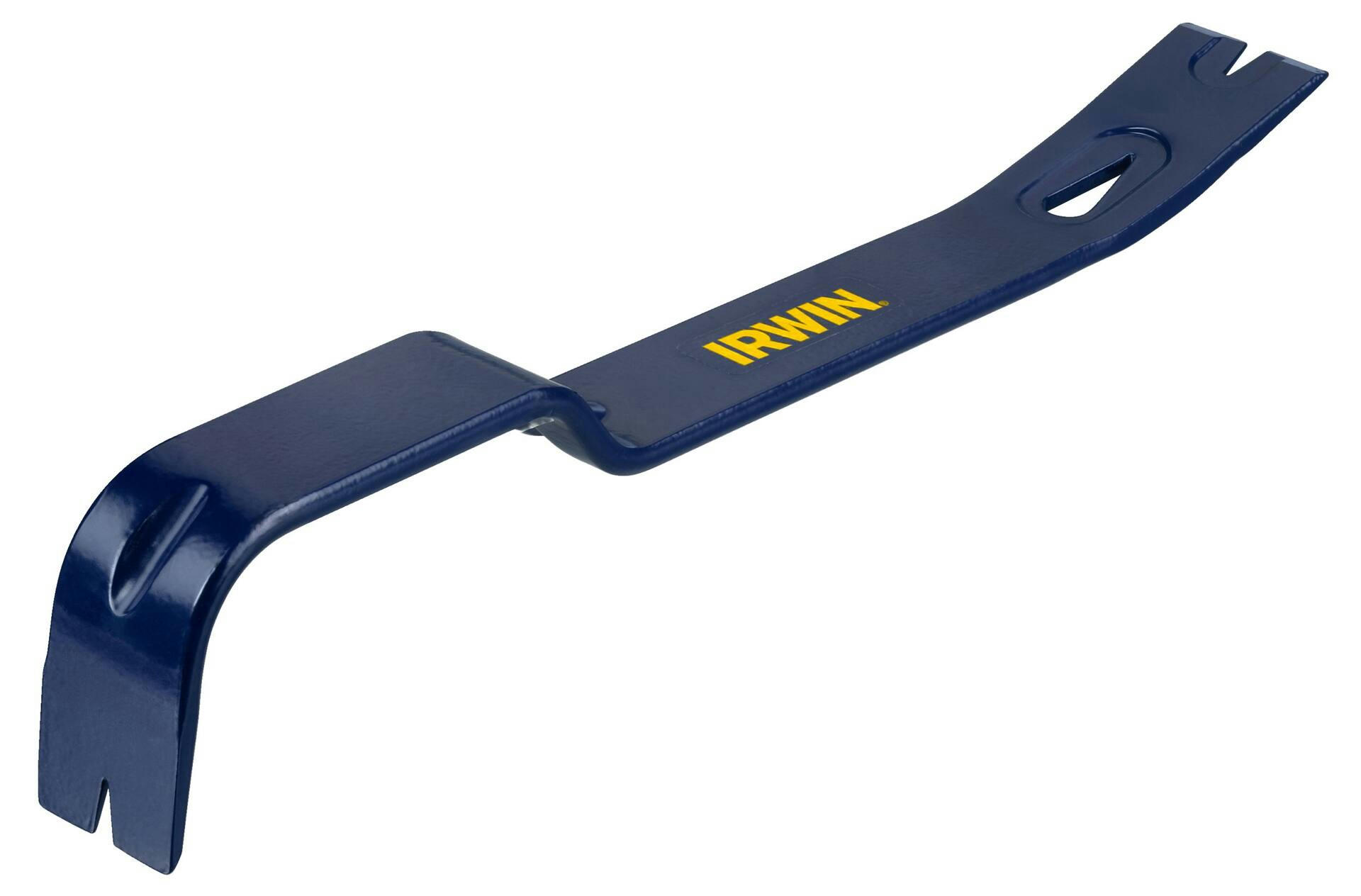 Irwin Contoured Flat Wrecking Bar with Knuckle Guard, High Carbon Steel Construction, 15-in