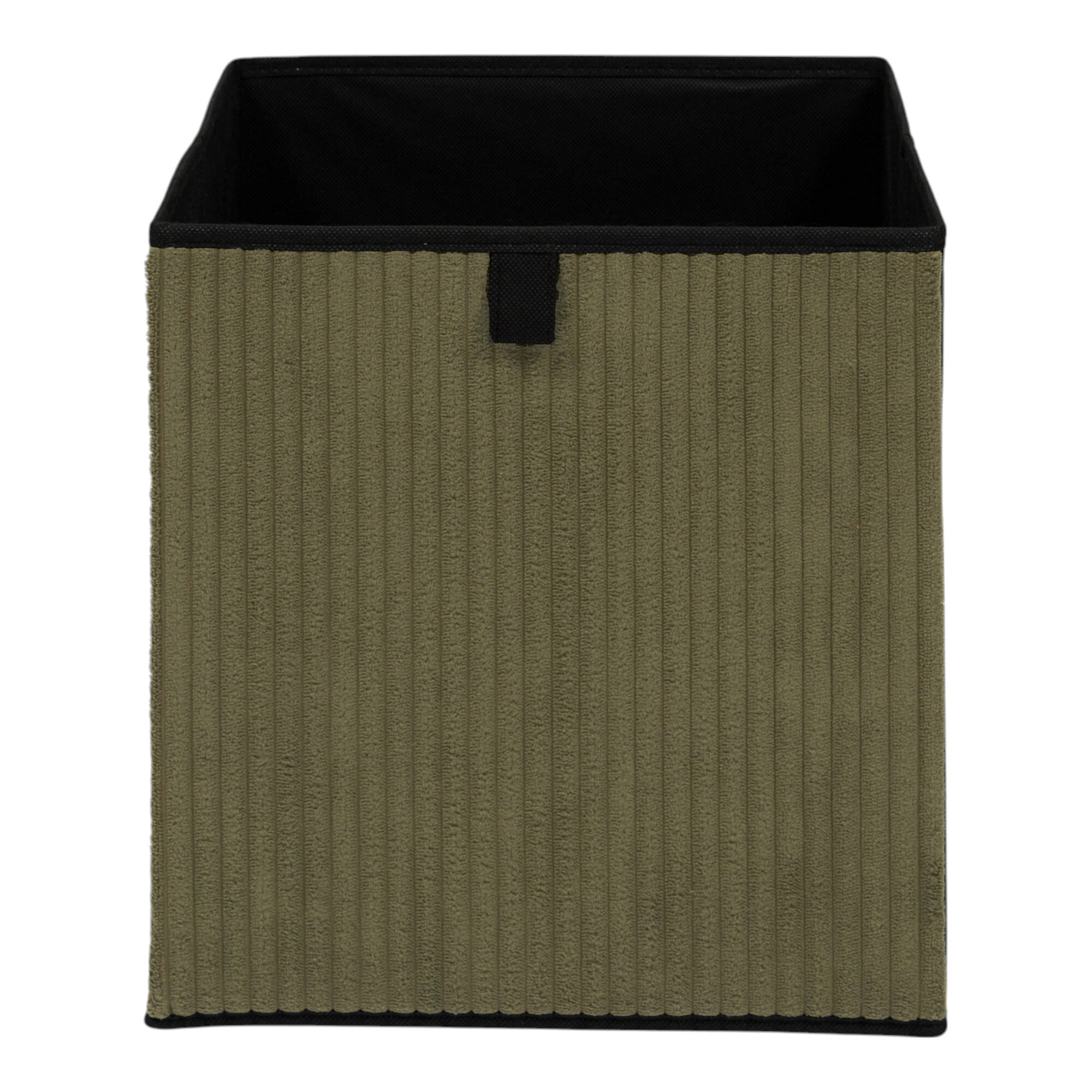 Cube de rangement pliable, velours c&ocirc;telé