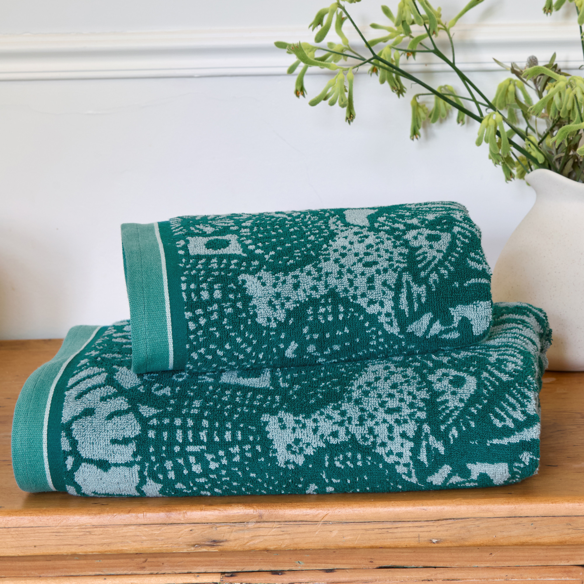 Serviette de bain jacquardNature précieuse