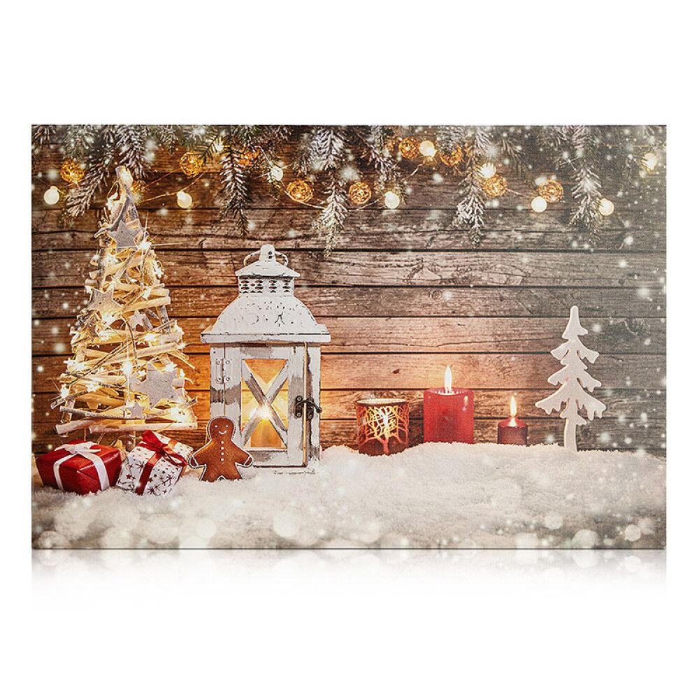 JULEDEKORASJON MARSKSLÖJD LERRET MED JULEMOTIV 60X40