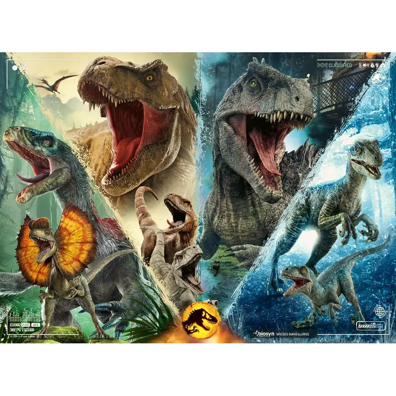 Puzzle 100-teilig Dinosaurierarten