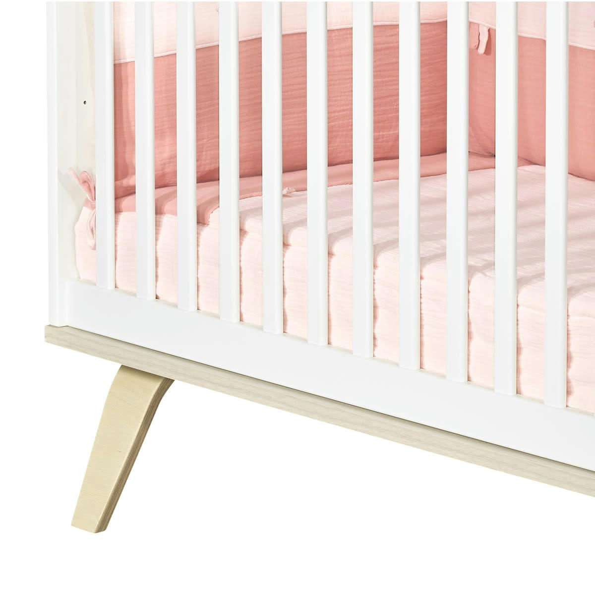 SERENA - Lit bébé 120X60cm en bois blanc