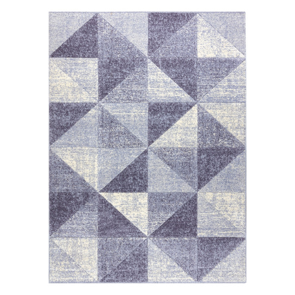 Dywan FEEL 5672/17944 TRÓJKĄTY beż/fiolet 80x150 cm