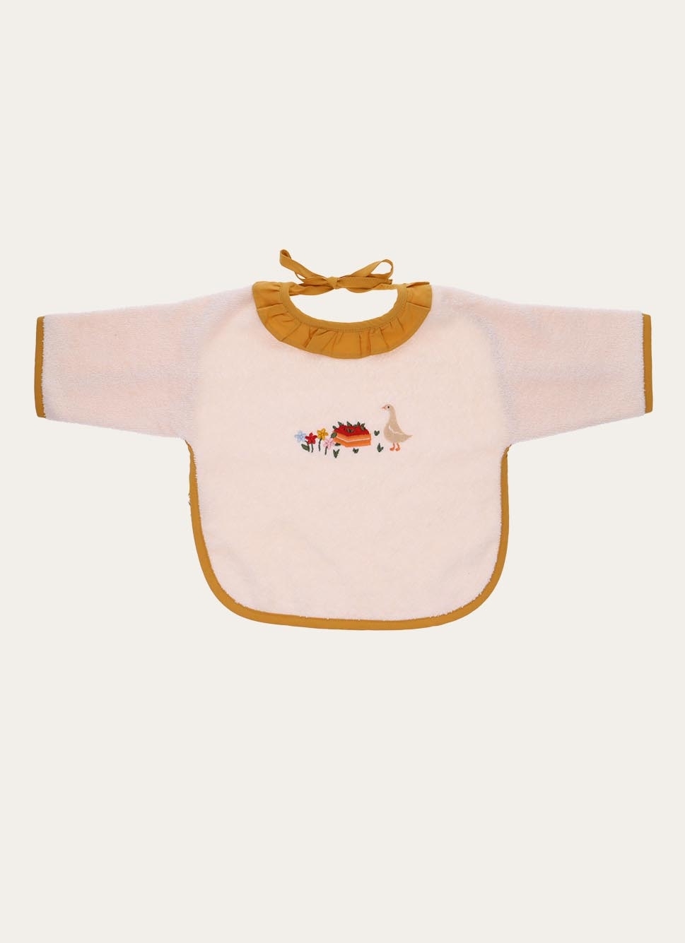 BAVOIR à MANCHES LONGUES EN ÉPONGEECRU