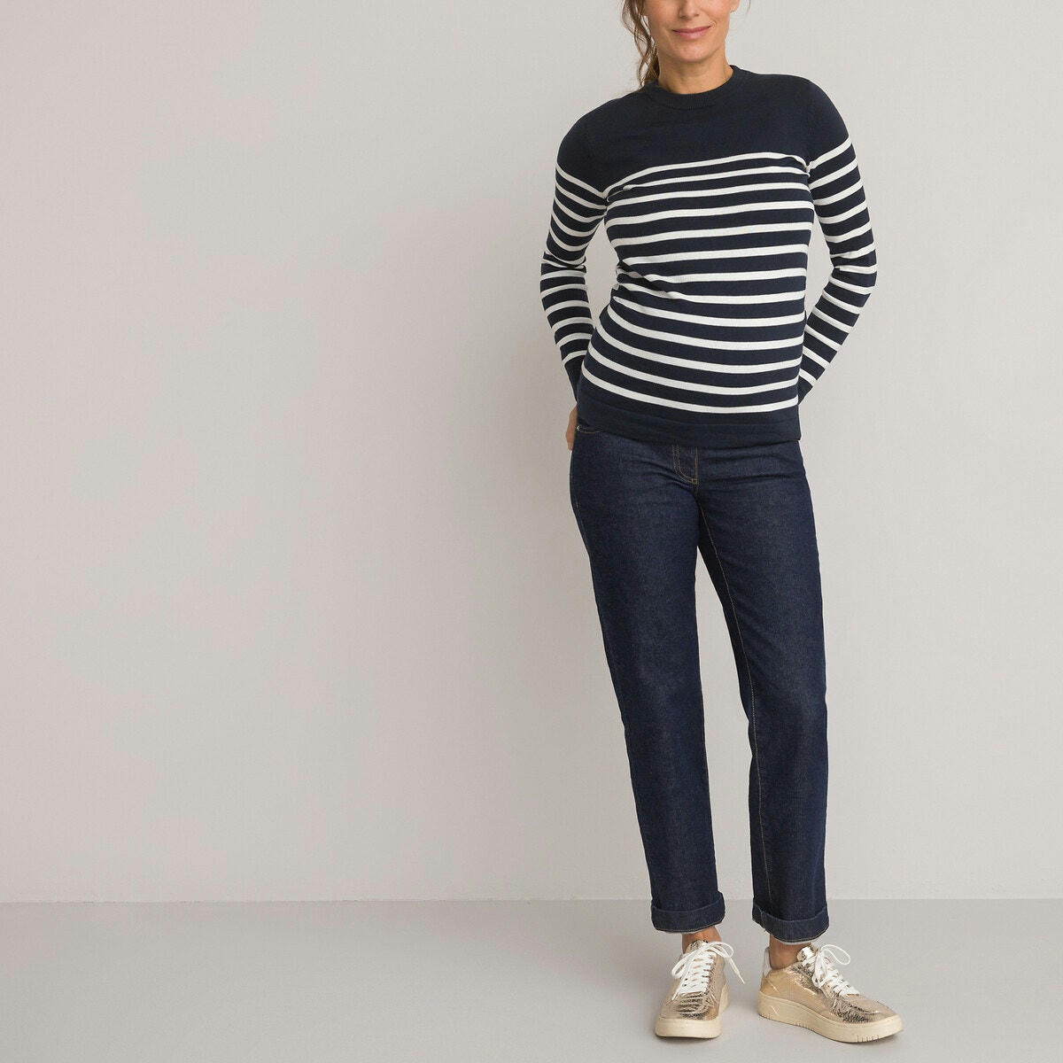 Pull marinière de grossesse coton bio