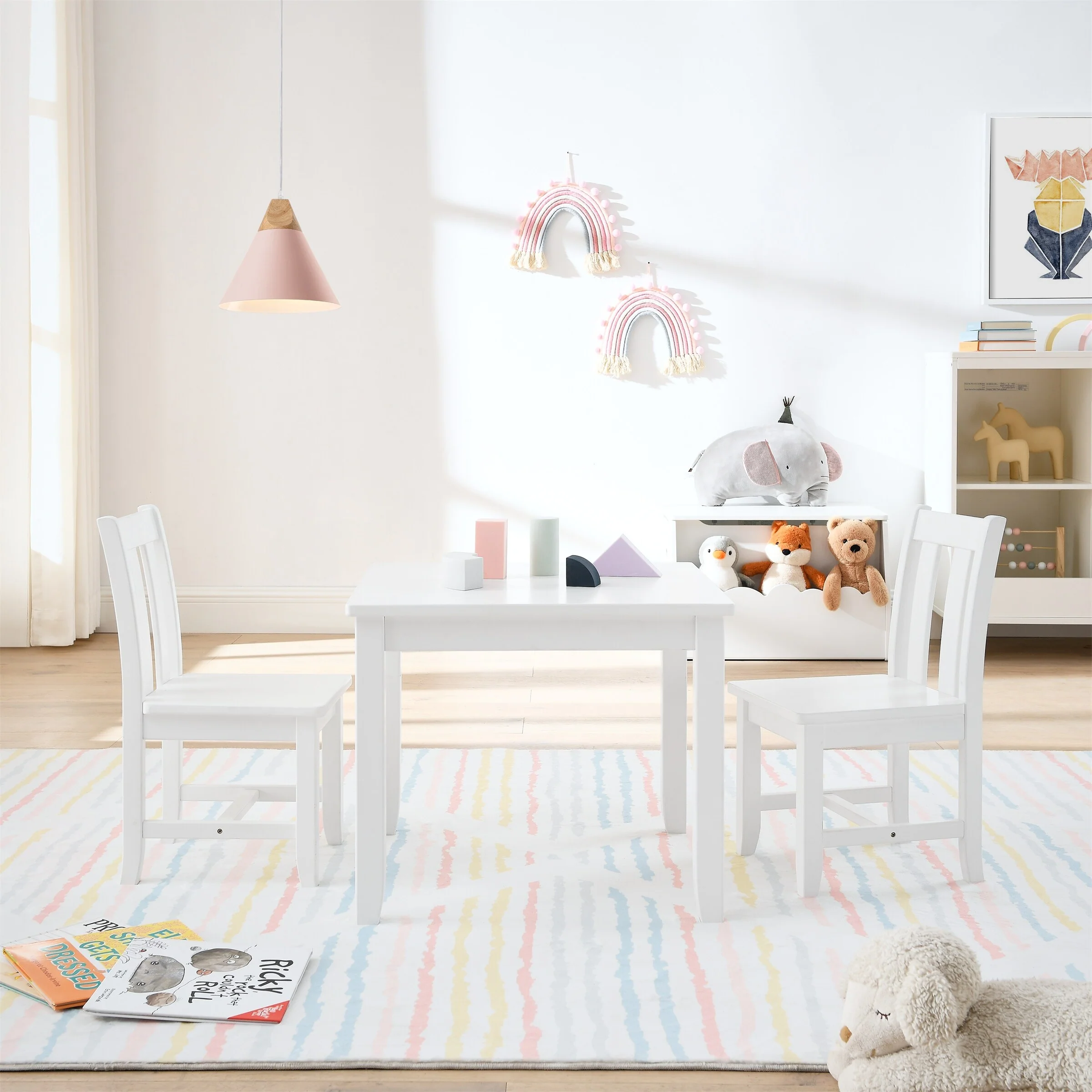MUSEHOMEINC Children Wooden Table,Small table for kids/toddler furniture, Gift for Children, Multi Function kids table.