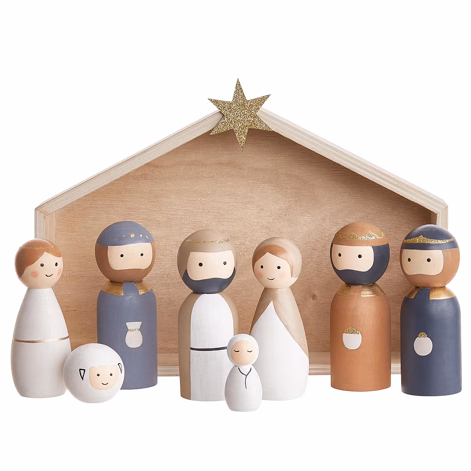 X-MAS Deko-Krippen 9-tlg.