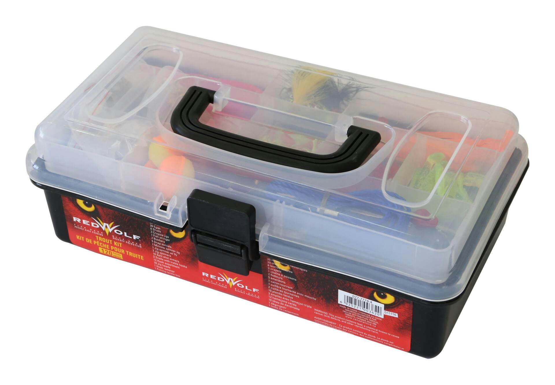 Red Wolf Trout Lure Kit, 120-pc