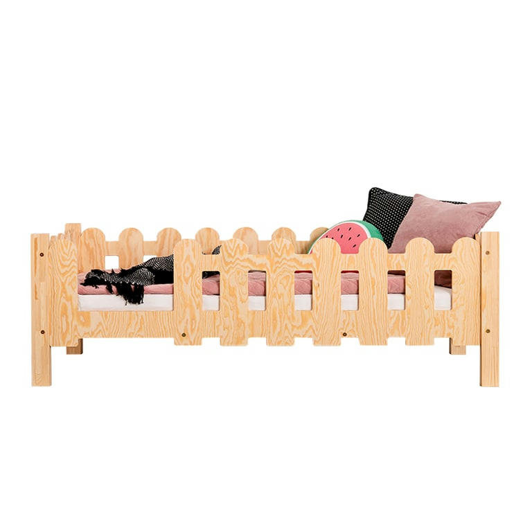 ANNA - Lit 90x190 entrée gauche sommier inclus naturel