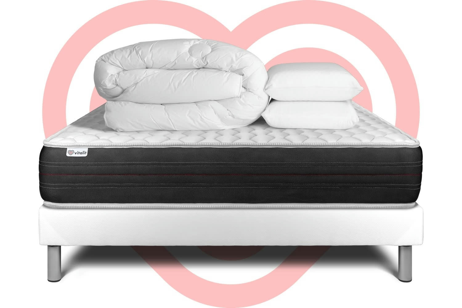 VITALSPRING - Pack Ressorts [ 140x200cm kit Blanc