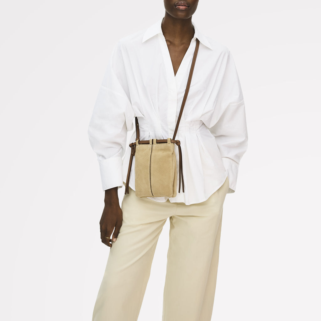 The Connaught - Suede - Small Open Top Cross Body