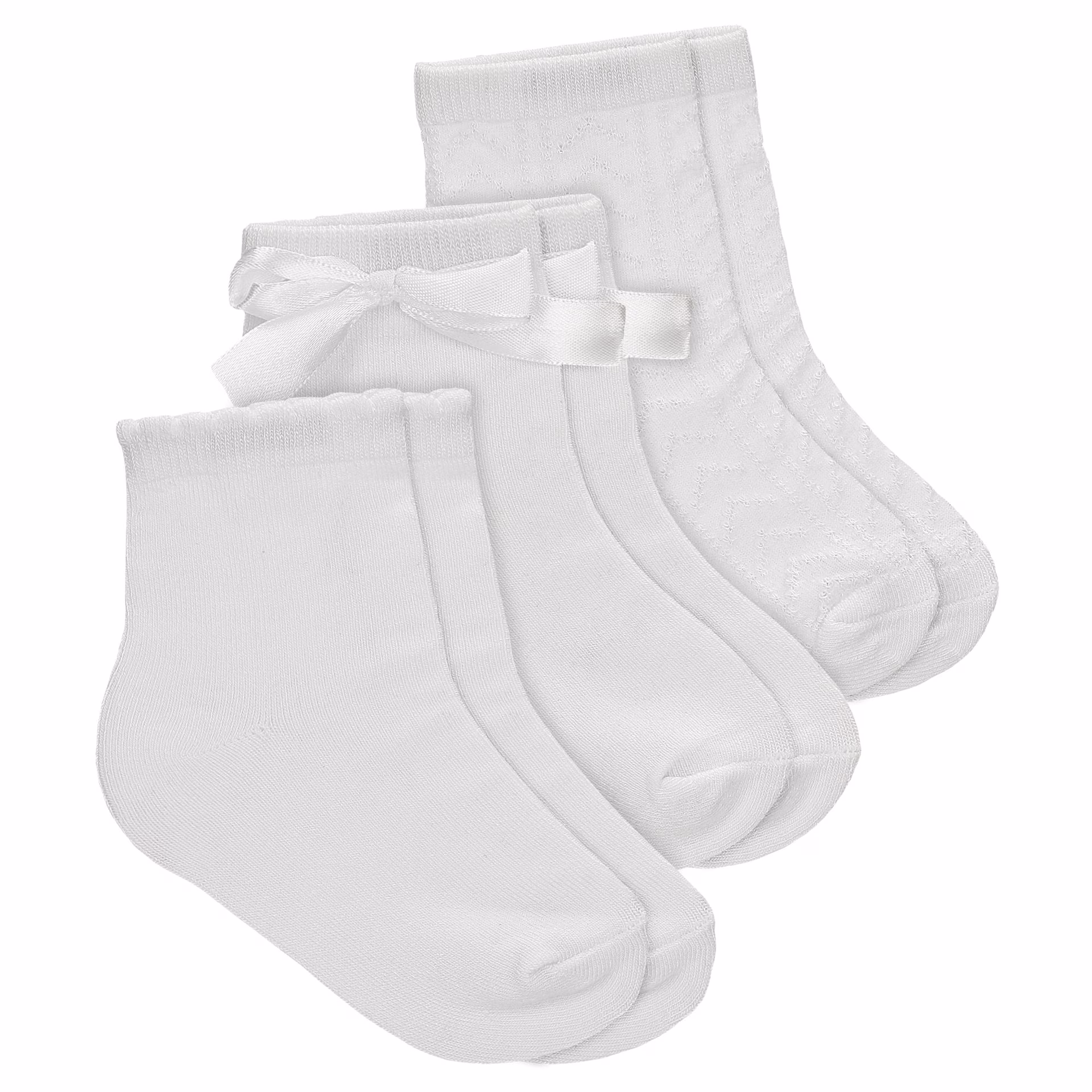Białe skarpety dziecięce 3-pak BARTEK 85702-49