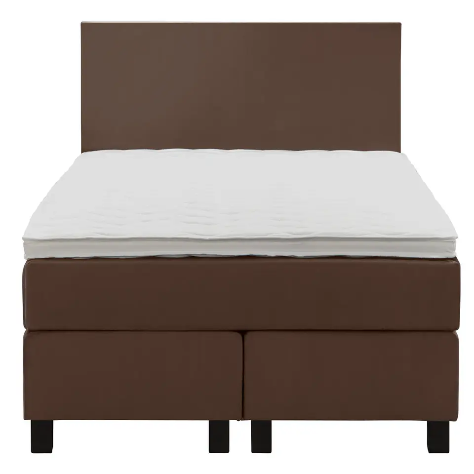 Boxspring Liv egaal - bruin - 120x200 cm - vierkante poot