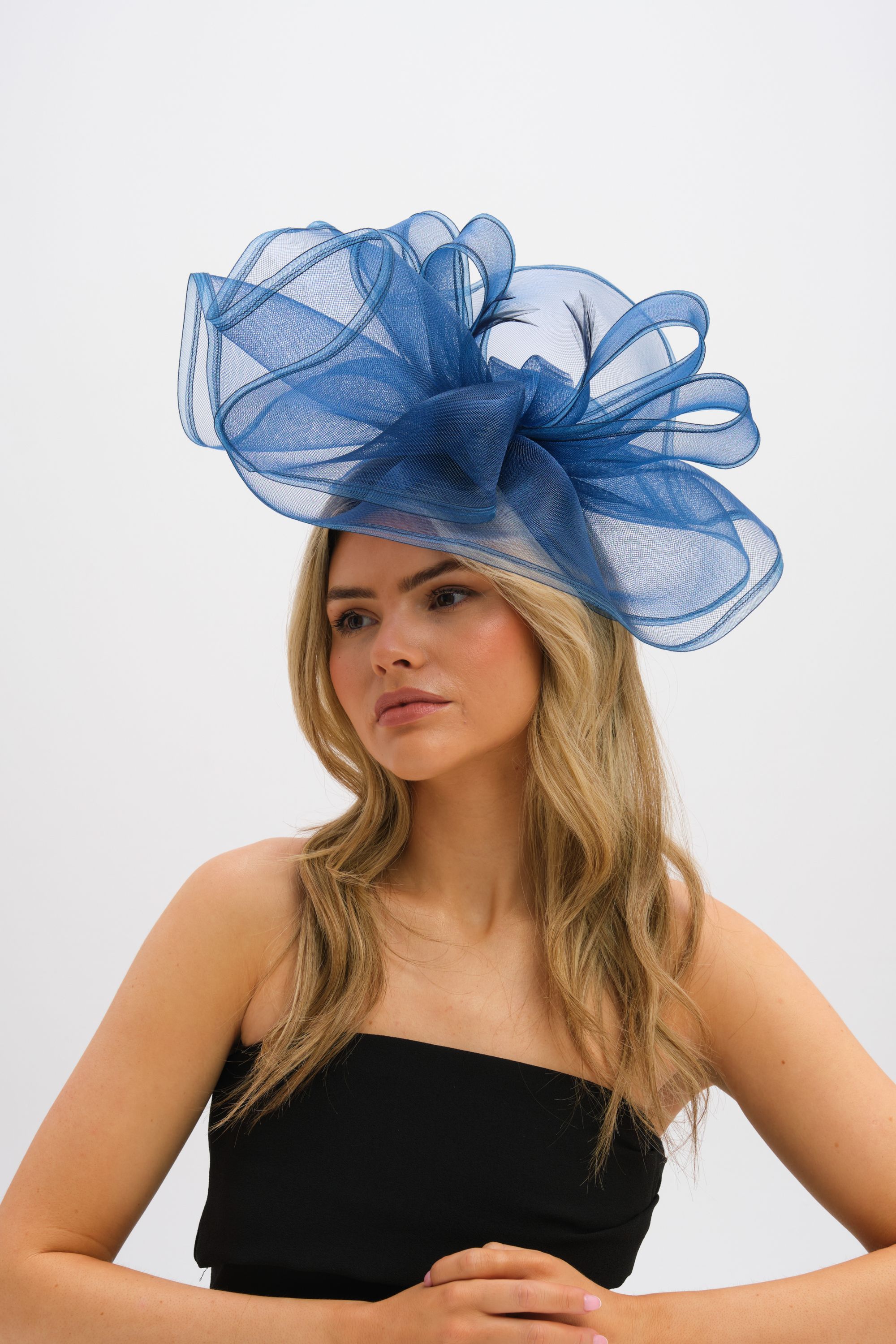 Jon Richard Navy Large Hat Fascinator