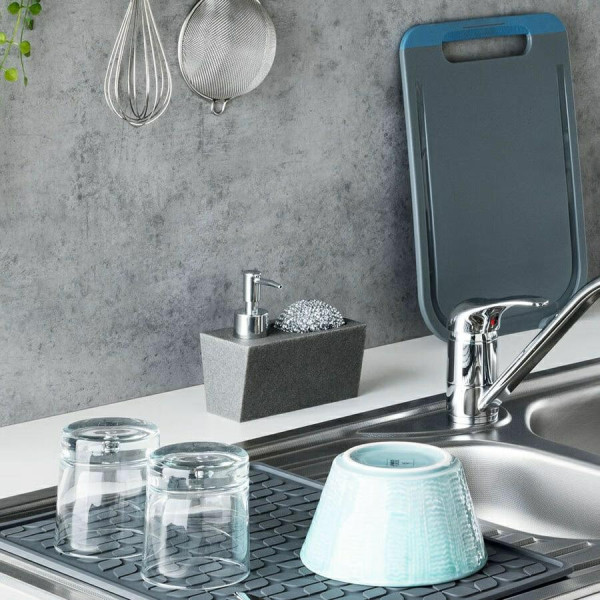 Organizer kuchenny DOZOWNIK Z GĄBKĄ szary 170 ml