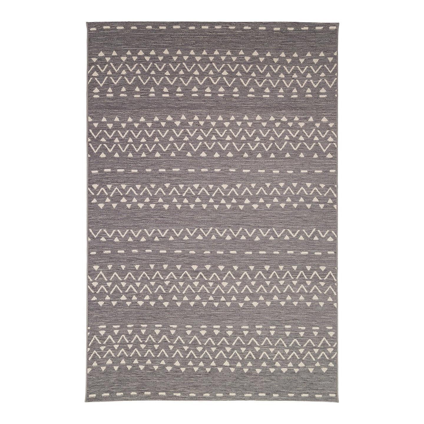 AFK Living vloerkleed Kalimba - voor binnen en buiten - grijs - 160 x 230 cm