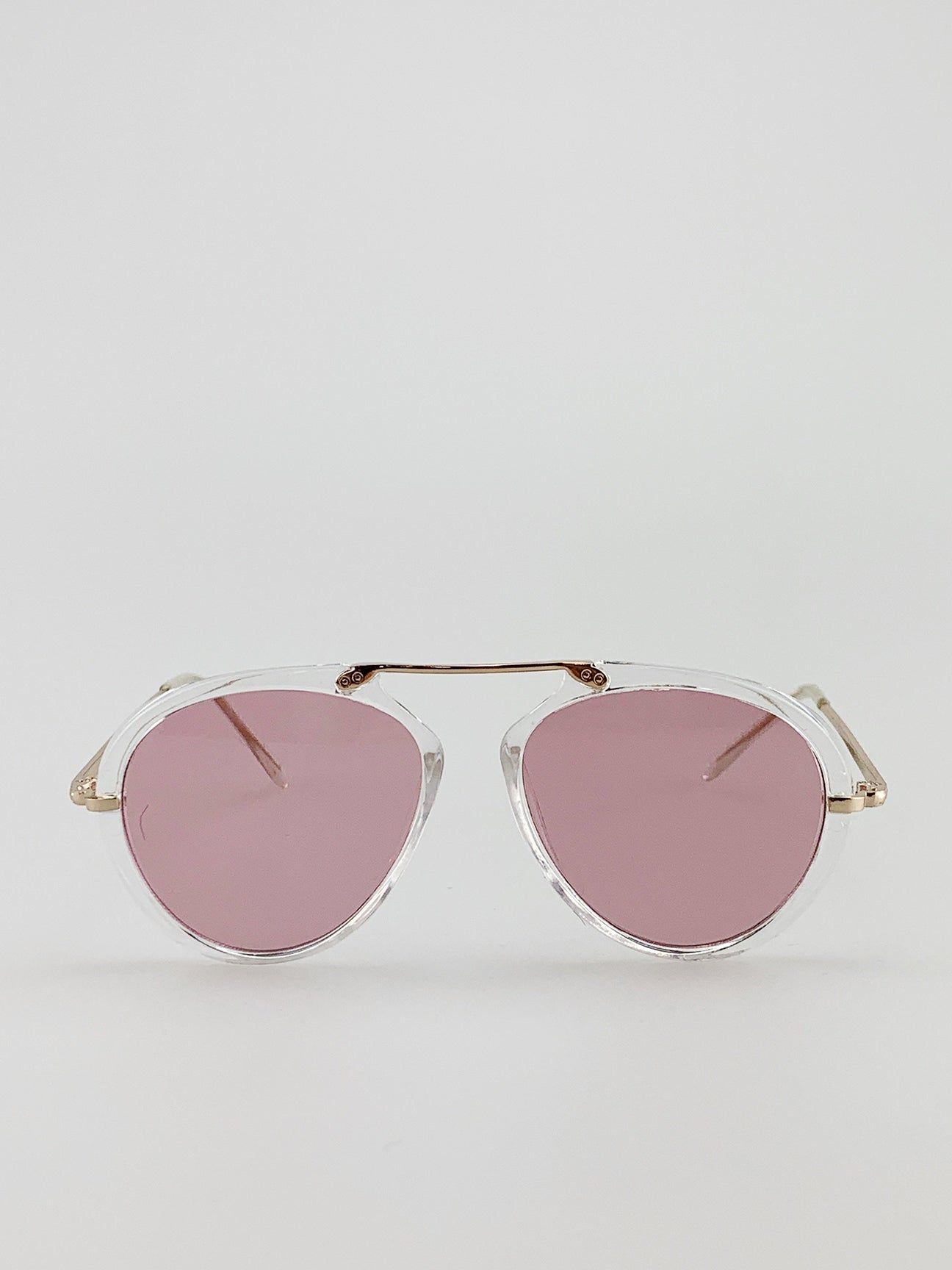 SVNX Clear Frame Aviator Sunglasses