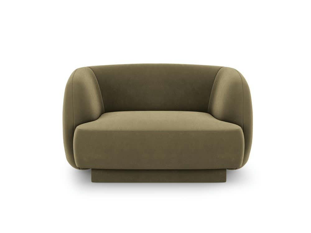 MILEY - Fauteuils en tissu velours vert