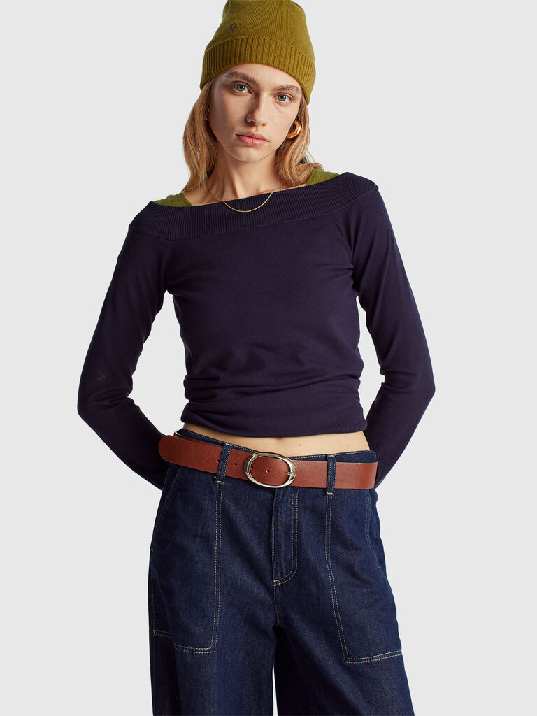 Bardot neck sweater