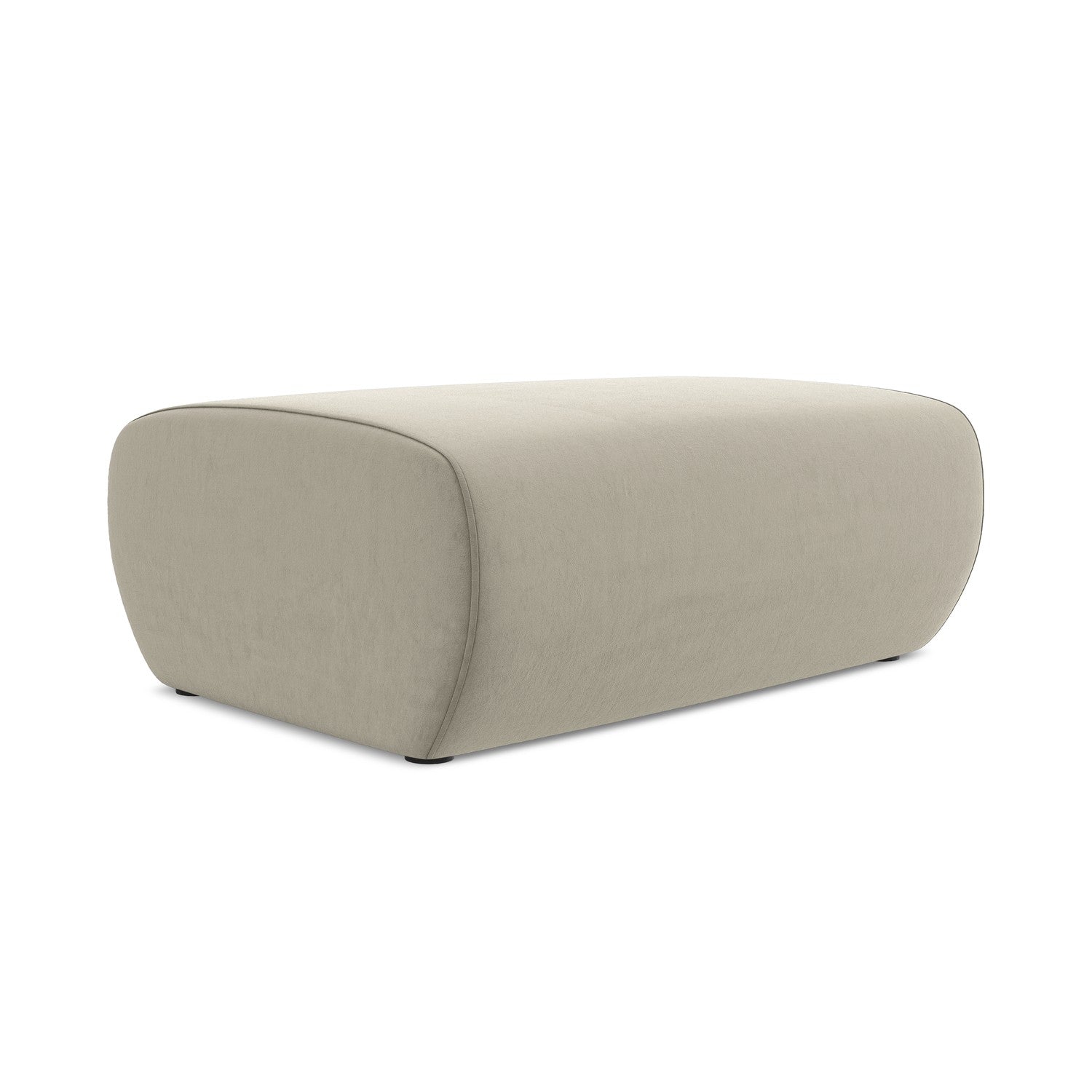 LaMiaSofa Poef Perugia - velours - parel - 102x62x40