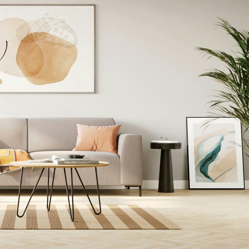 JANAH - Table d'appoint ronde noire en bois de suar D35 cm