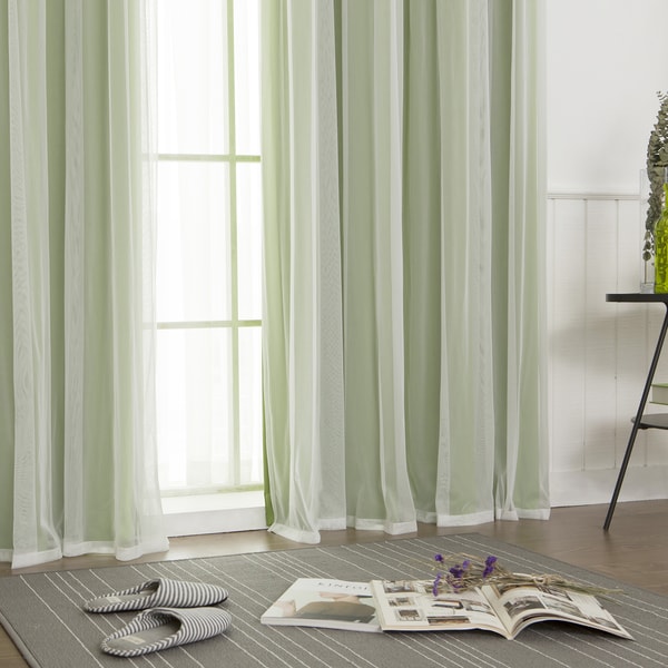 Aurora Home Mix & Match Blackout Lace 4-piece Curtain Panel Set