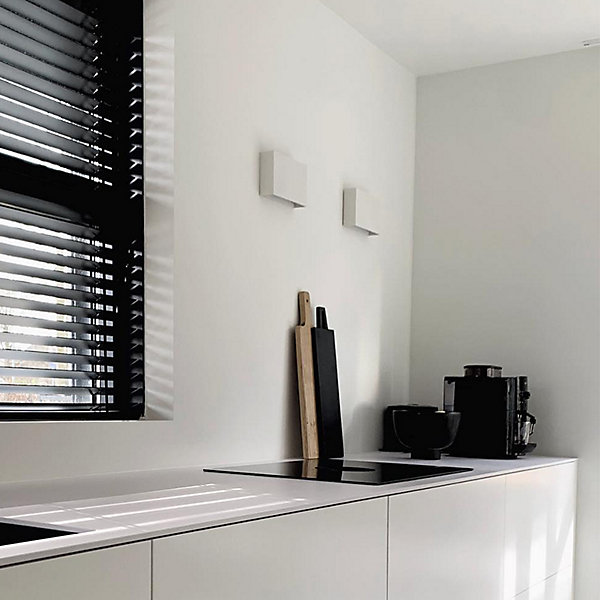 Lot de 2 appliques murales modernes blanches - Otan