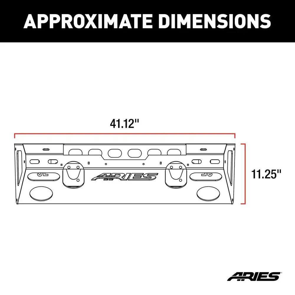 Aries 2081003 TrailChaser Jeep JL Gladiator Steel Front Bumper