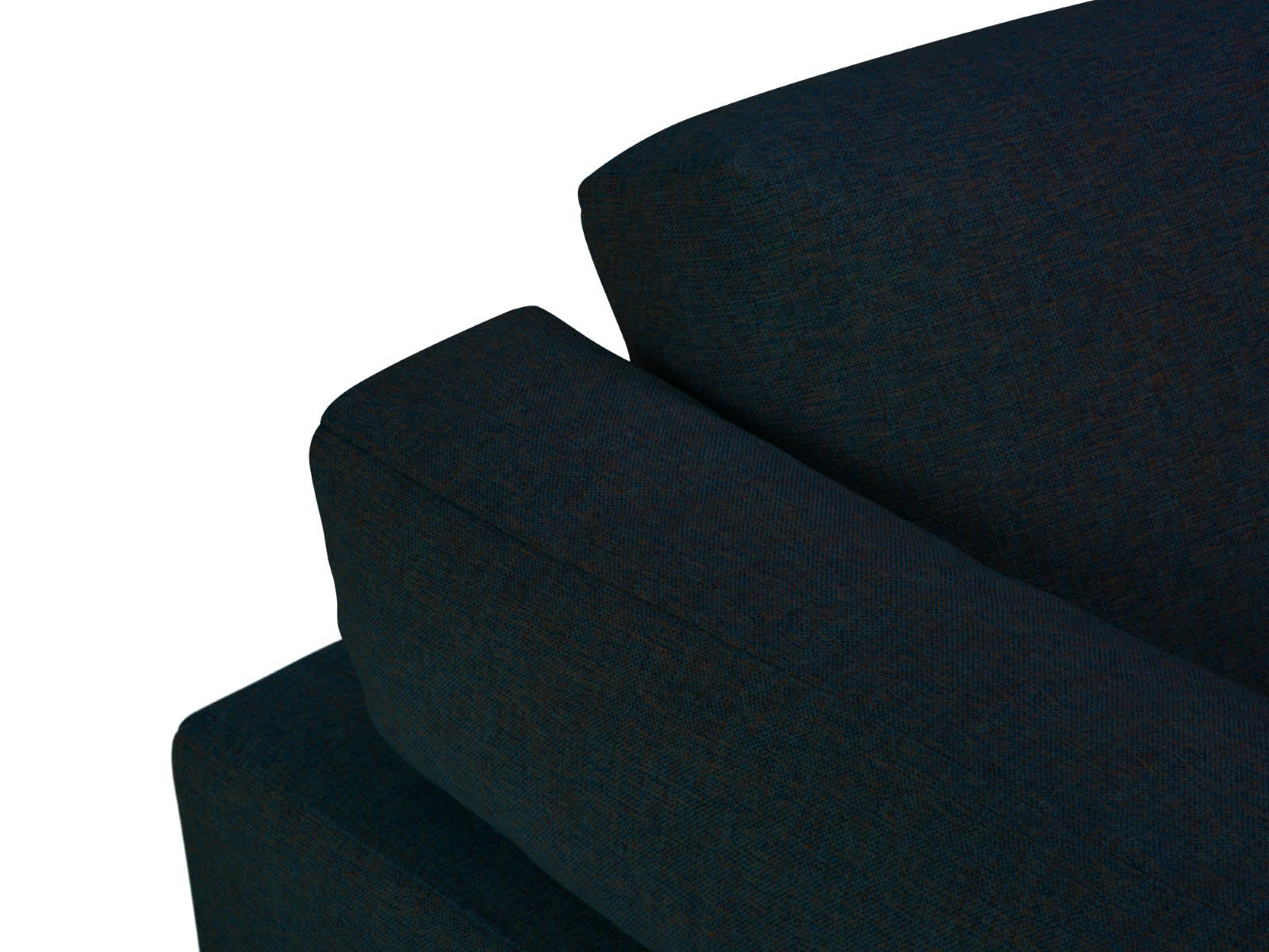 CAMILLE - Canapé 3 places en Tissu Structurel Bleu Foncé