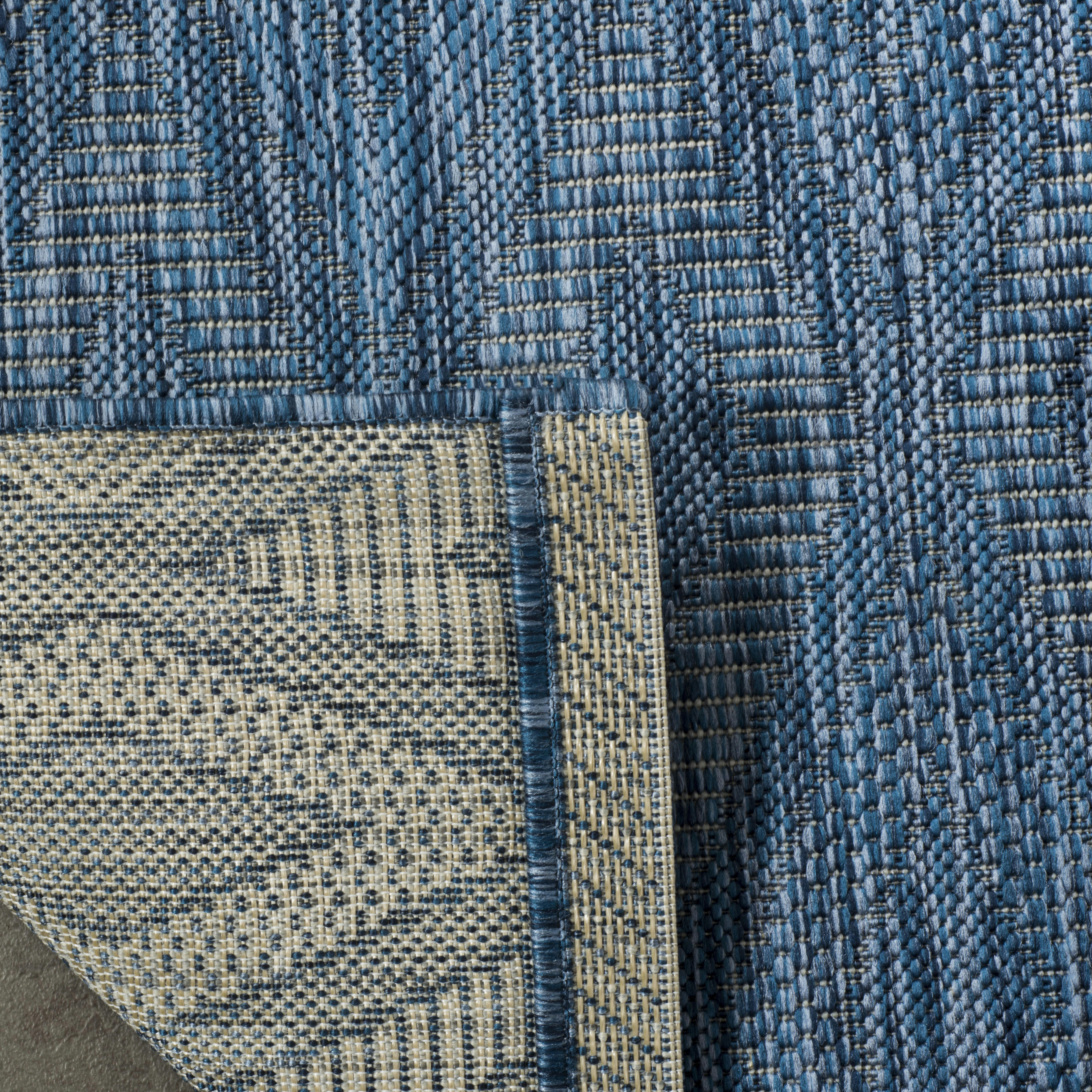 COURTYARD - Tapis interieur & exterieur en bleu marine, 79 x 152 cm