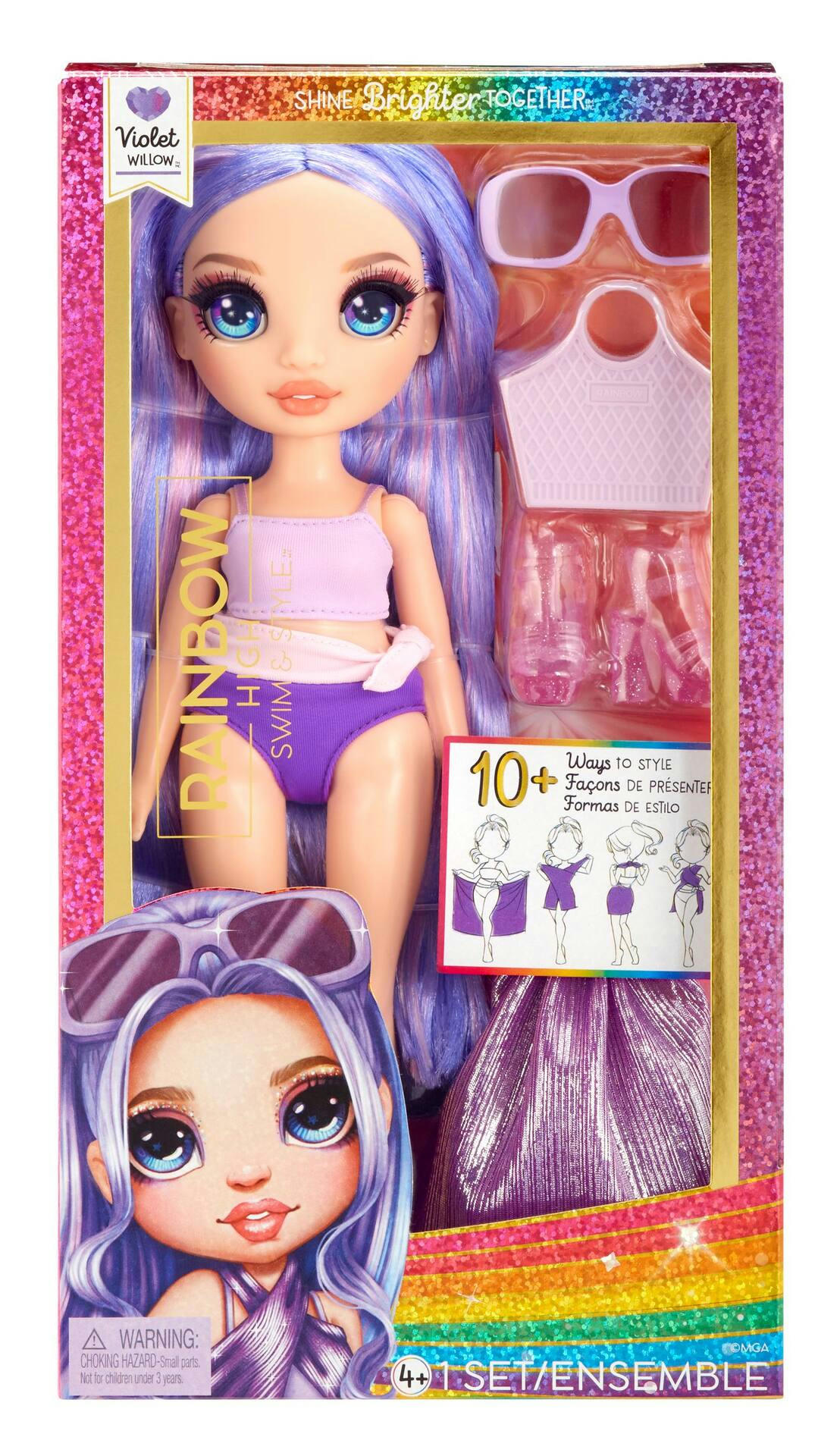 Rainbow High Swim Fashion Doll Assortment 2 (Blue, Purple)