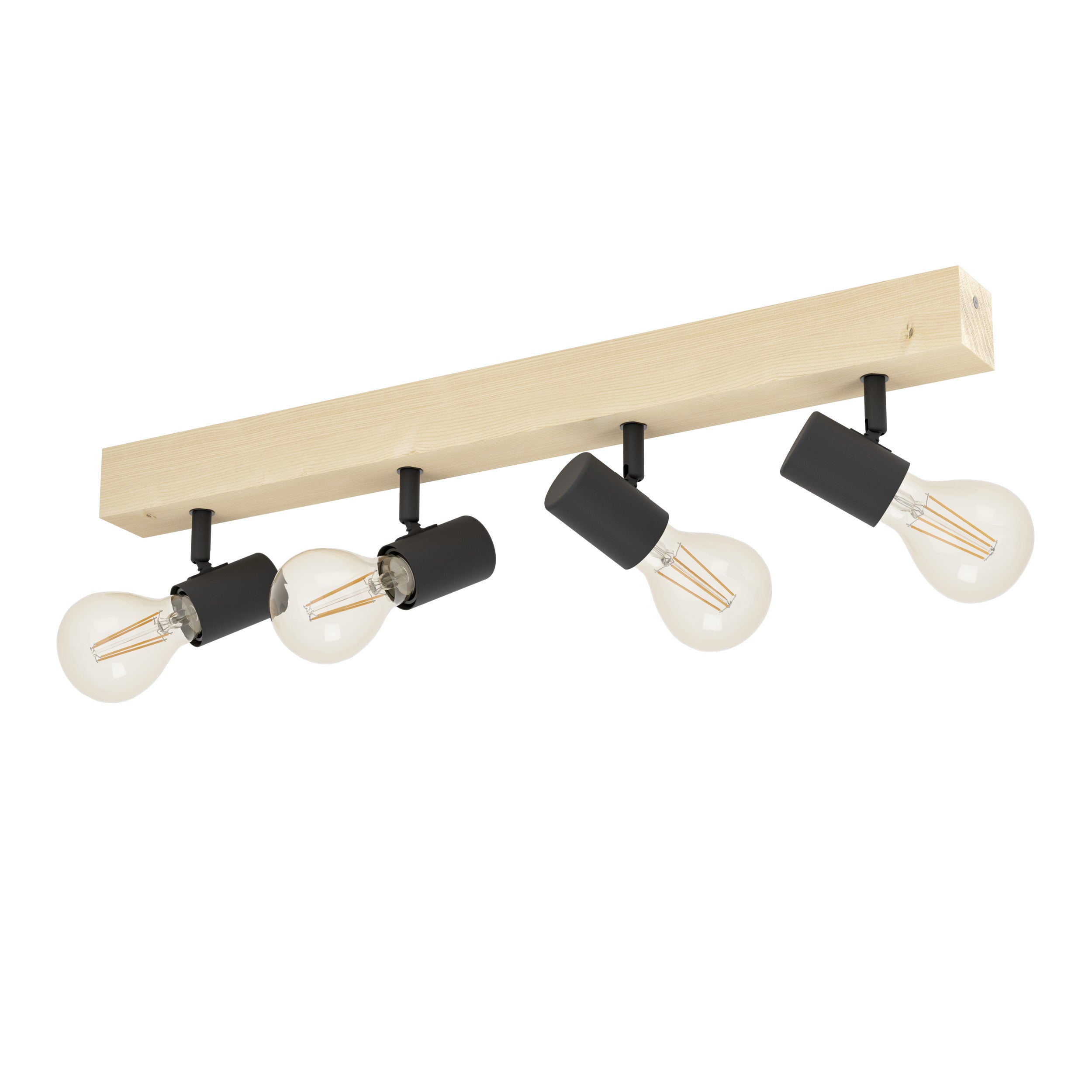 EGLO spot Townshend 3 - e27 - 63 cm - bruin/zwart