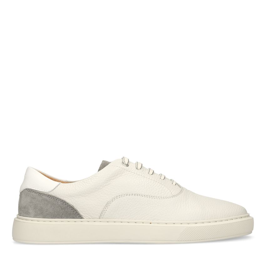 Manfield Off white leren sneakers