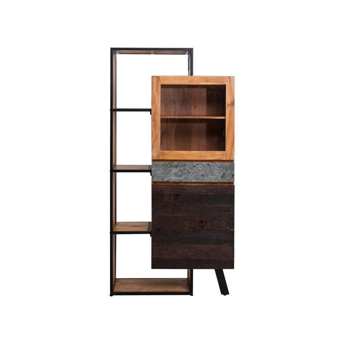 ERNEST - Vitrine en bois marron 90 cm