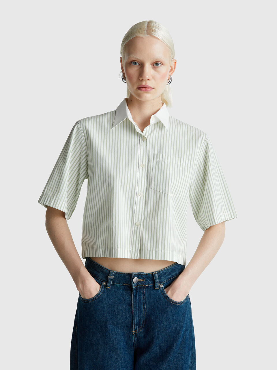 Striped shirt in pure cotton