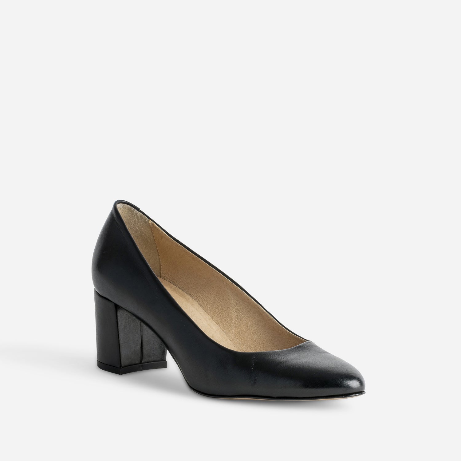 Escarpin noir en cuir