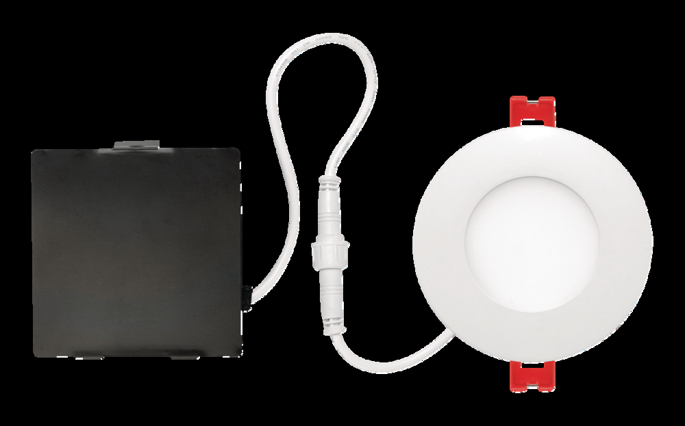 Globe Electric Ultra-Slim Round LED Warm White Recessed Lighting Kit, Assorted Trim Size, 4-pk