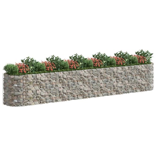 NNEVL Gabion Raised Bed Galvanised Iron 600x100x100 cm