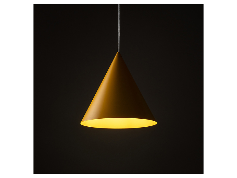 Lampa wisząca Cono Yellow 25 cm metalowa żółta