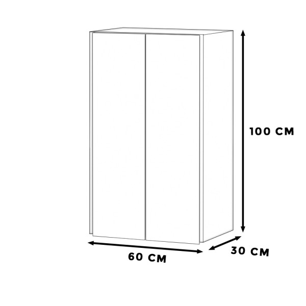 Szafka kuchenna wisząca bella modułowa 60cm szara biały mat