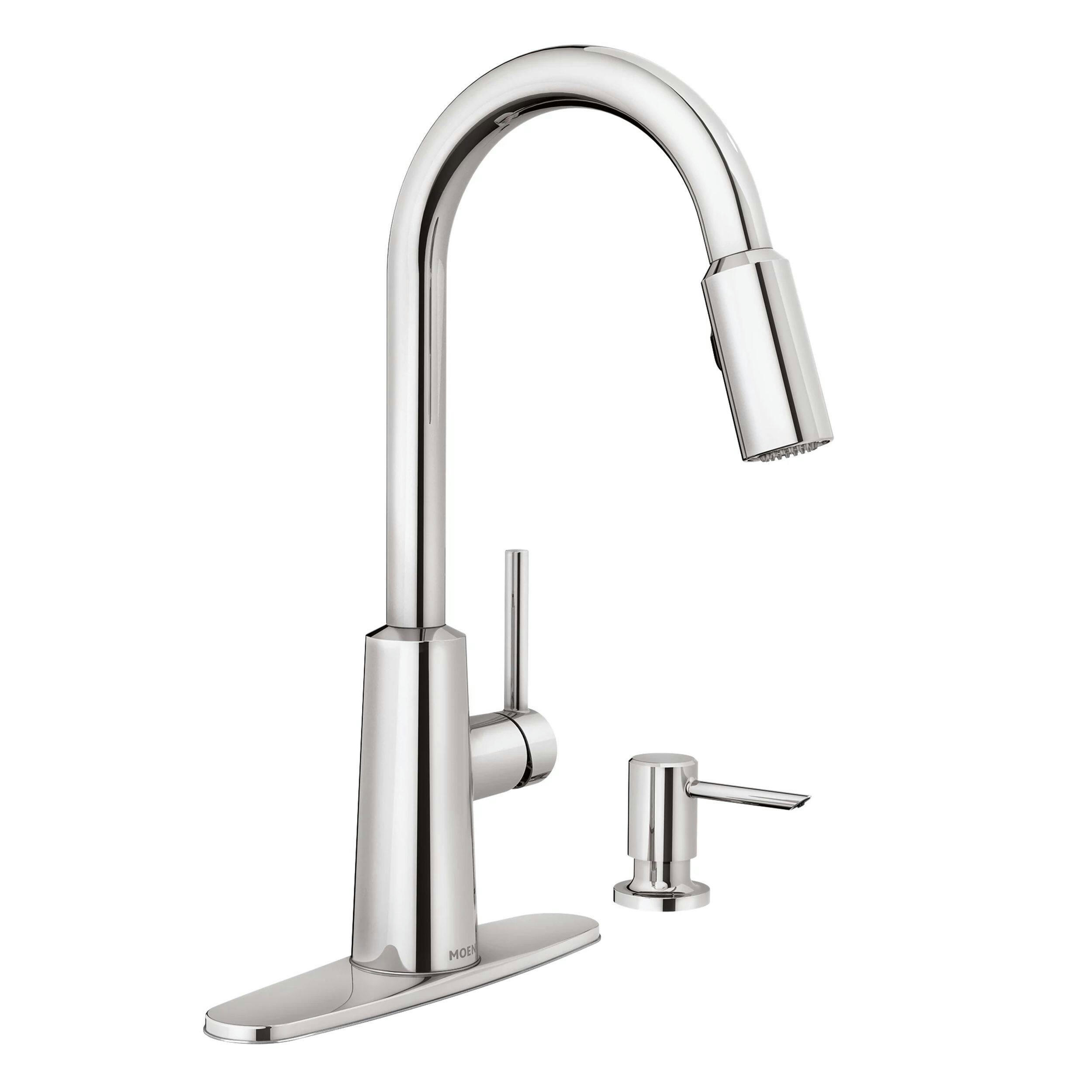 Moen® Nori Single Handle Pull Down Kitchen Faucet, Chrome
