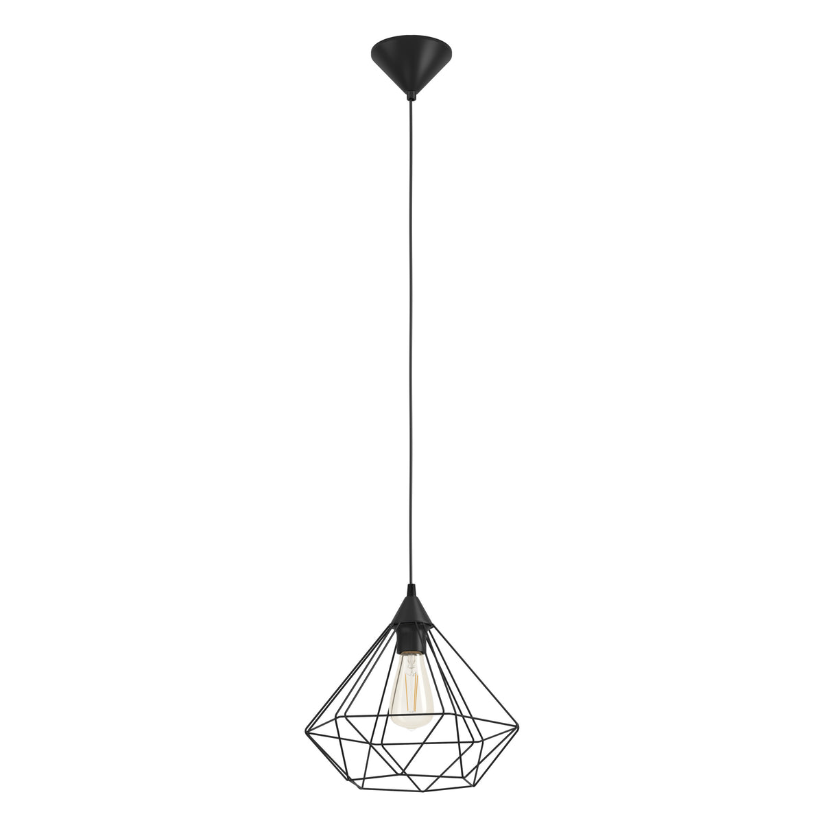 EGLO hanglamp Tarbes - e27 - 32.5 cm - zwart