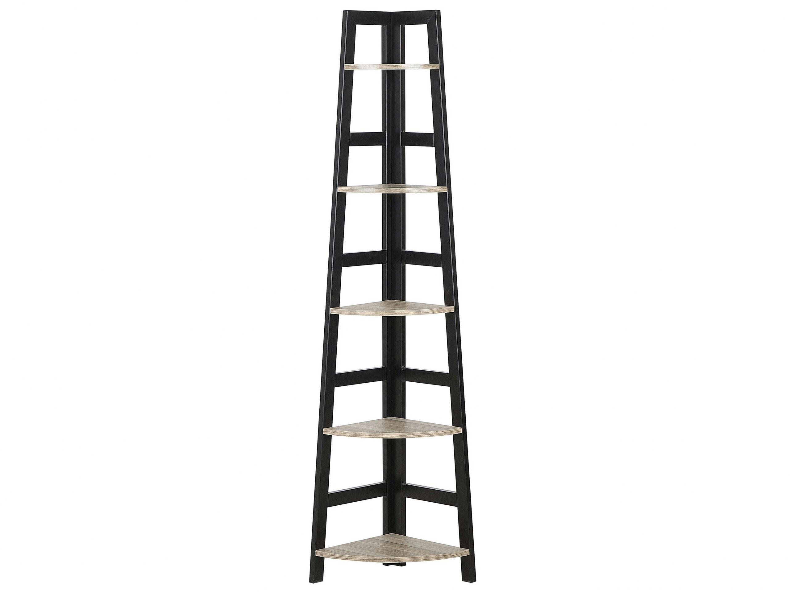 BEXLEY - Étagère 5 étages en métal et bois noire