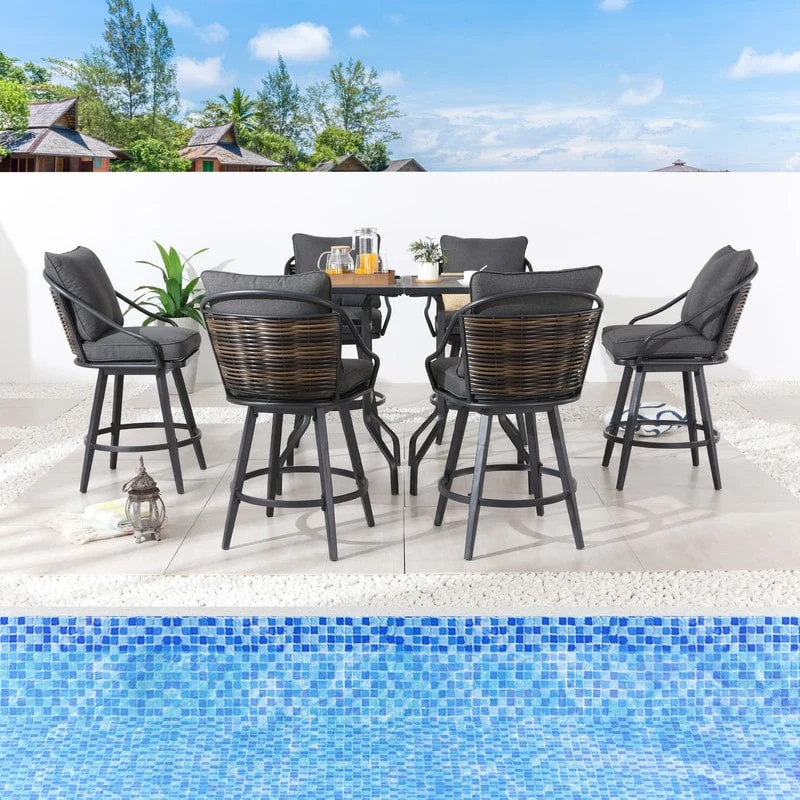 Patio Festival 8-Piece Outdoor Bar Height Dining Set
