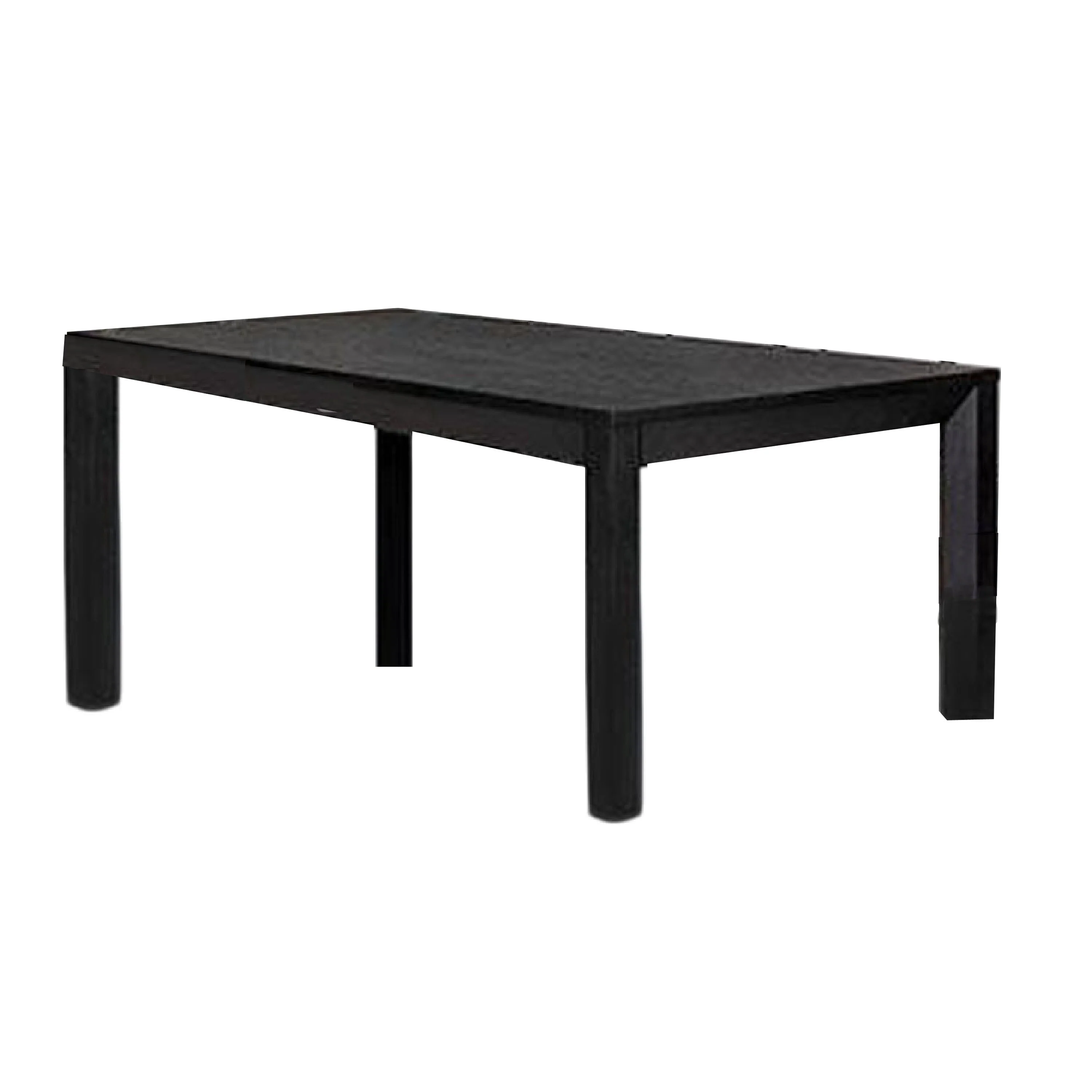 Kizie Dining Table, 94-118 Inch Extendable, Weathered Black Rubberwood