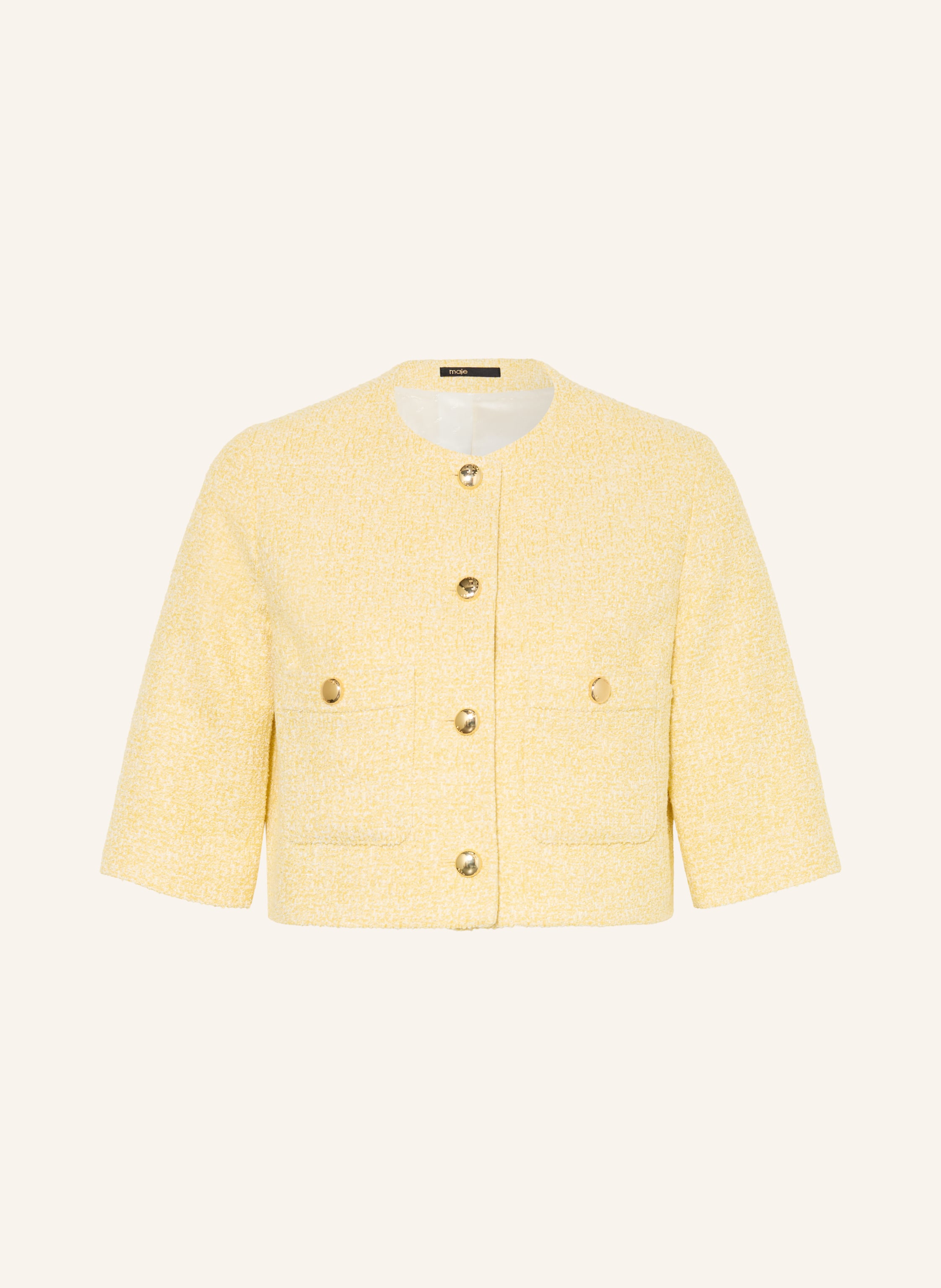 maje Kastenjacke aus Bouclé mit Glitzergarn