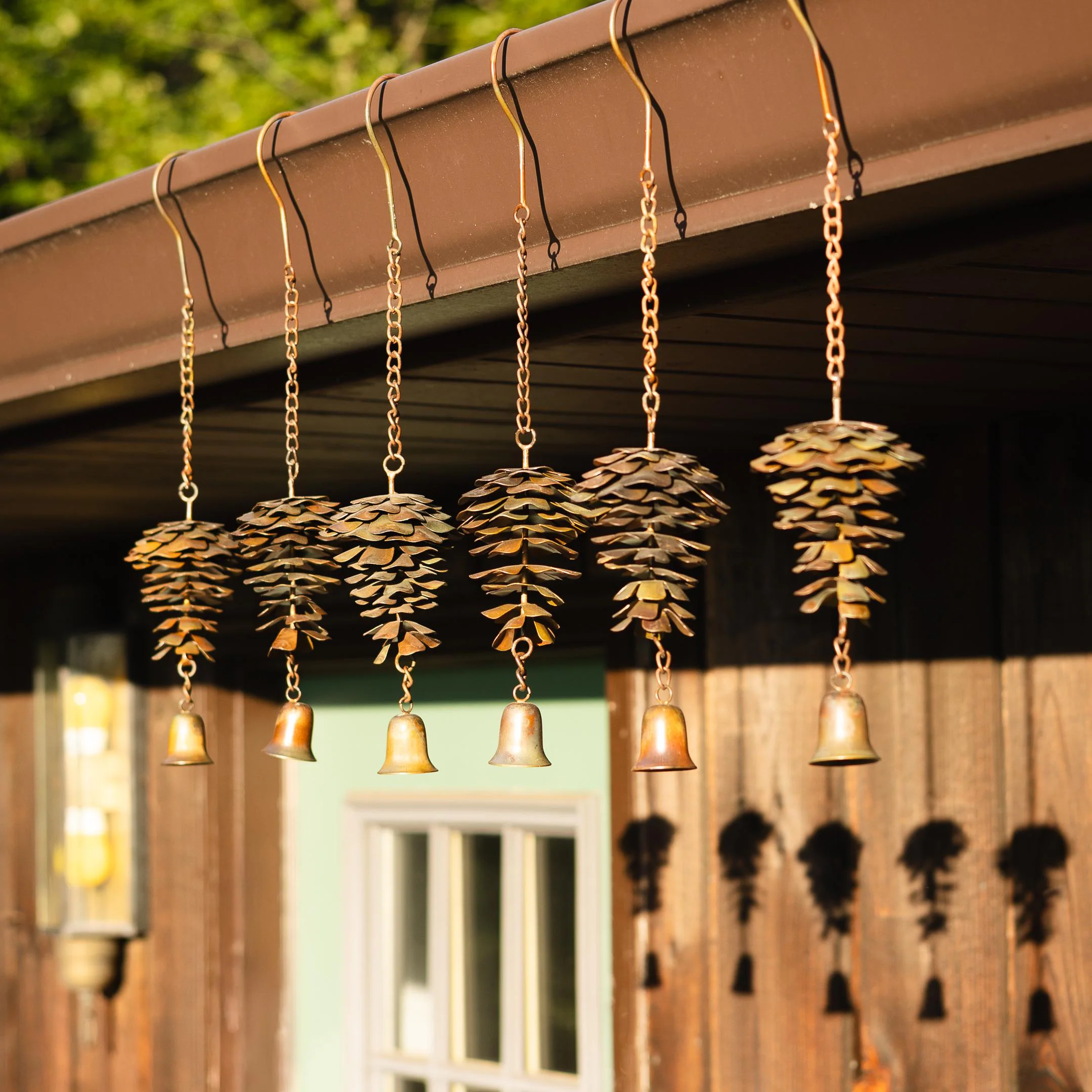 Pinecone Bell Chime | Gifted Yard Art | Fall gift | Artful Wind Chime | wind chime | wind chimes | fall decor | fall | ornament | giftful