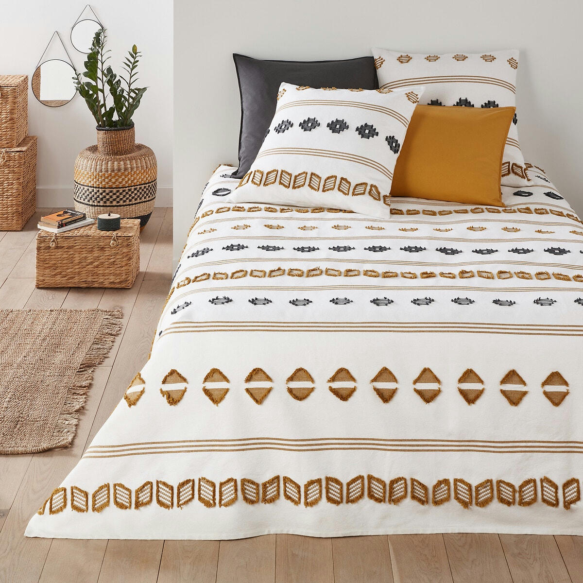 Dessus de lit coton jacquard, Cobah